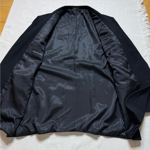 VTG Oscar De La Renta Men’s Wool  Cashmere Black Sports Coat Blazer 48L - Picture 7 of 8